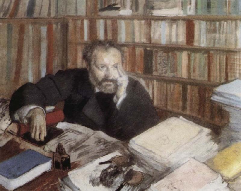 Edgar Degas Edmond Duranty(Detail) Norge oil painting art